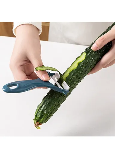 12-in-1 Multifunctional Vegetable Cutter Set Home Kitchen Julienne Shredder Potato Slicer (with FDA, BPA-Free) - Blue