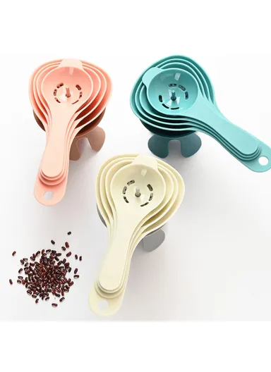 6-in-1 PP Oil Honey Grain Filtering Funnel Egg Separation Kitchen Funnel Set (FDA Certificated, BPA-free) - Pink