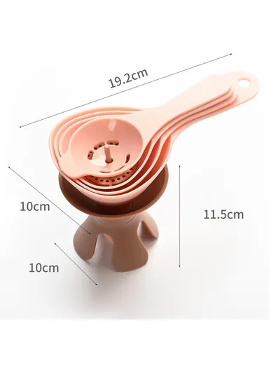 6-in-1 PP Oil Honey Grain Filtering Funnel Egg Separation Kitchen Funnel Set (FDA Certificated, BPA-free) - Pink