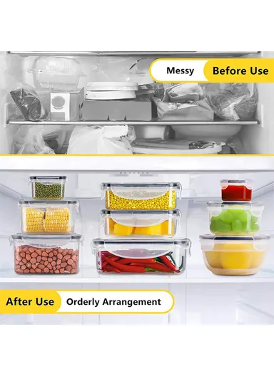 34Pcs Plastic Microwave Oven Lunch Box Refrigerator Fruit Vegetable Sealing Box A354 