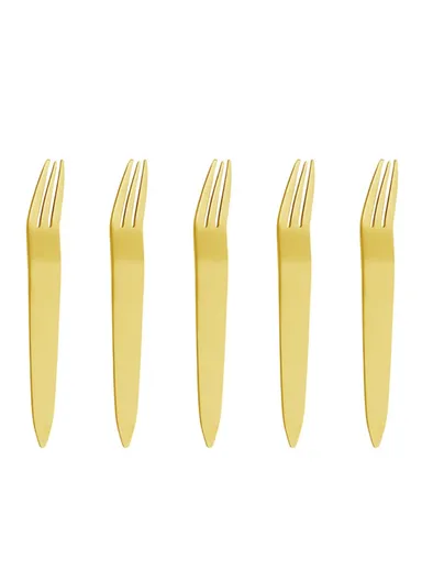 5Pcs / Set Stainless Steel Fork Ice Cream Spoon Kitchen Utensils (BPA Free, No FDA) - Pastry Fork