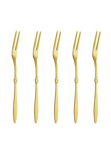 5Pcs / Set Stainless Steel Fork Ice Cream Spoon Kitchen Utensils (BPA Free, No FDA) - Mooncake Fork
