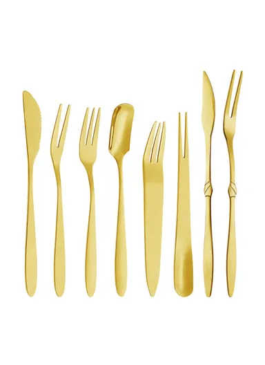 5Pcs / Set Stainless Steel Fork Ice Cream Spoon Kitchen Utensils (BPA Free, No FDA) - Mooncake Fork