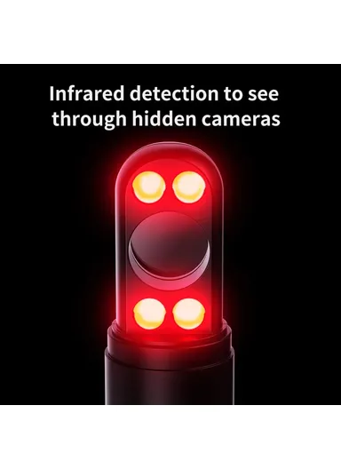 Aluminum Alloy Flashlight Camera Detector Sound Light Alarm Device NE20042- Red