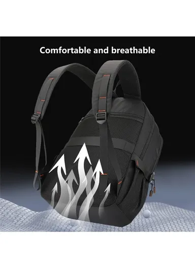 Laptop Backpack Waterproof Nylon Cloth Large Capacity Business Daypack (W31 x D14 x H45)cm - Dark Blue