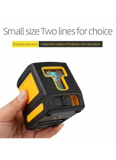 Green Laser Level Two Line Self-Leveling Horizontal &amp; Vertical Laser Meter T02 (L9 x W5.5 x H8)cm