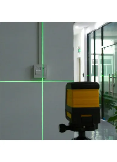 Green Laser Level Two Line Self-Leveling Horizontal &amp; Vertical Laser Meter T02 (L9 x W5.5 x H8)cm
