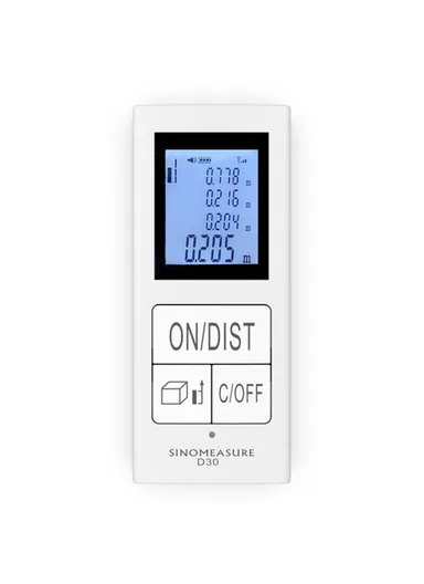 Mini Laser Measurement Tool Rechargeable 30m Range Finder Infrared Digital Laser Distance Meter with Backlit LCD