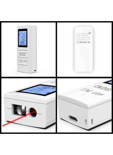 Mini Laser Measurement Tool Rechargeable 30m Range Finder Infrared Digital Laser Distance Meter with Backlit LCD