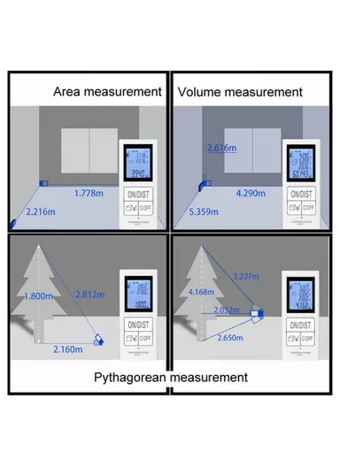 Mini Laser Measurement Tool Rechargeable 30m Range Finder Infrared Digital Laser Distance Meter with Backlit LCD