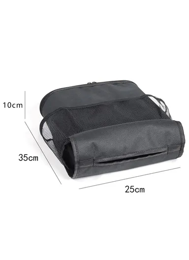 Car Seat Back Oxford Cloth+Aluminum Film Insulated Cooler Bag Drink Fruit Storage Bag B001 (W25 x D10 x H35)cm