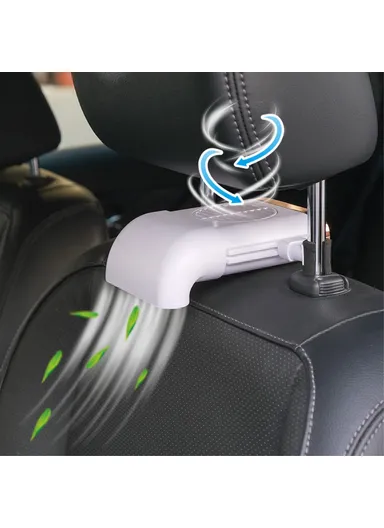 Car Seat Back USB Fan Creative Cooling Fan with 3-Speed Adjustable Wind for Car Inner Supplies F405 - Black