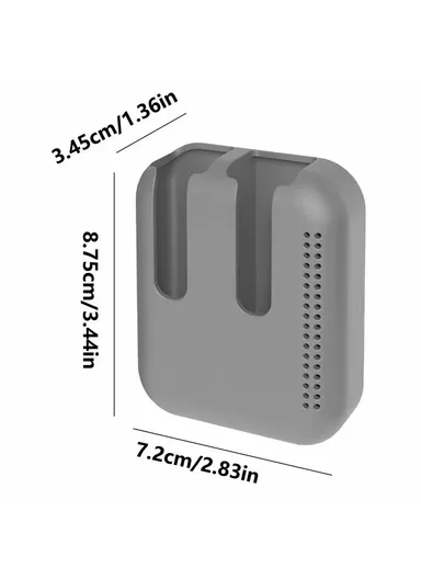 Car Air Vent Silicone Lip Balm Holder Space Saving Storage Box - Grey