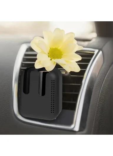 Car Air Vent Silicone Lip Balm Holder Space Saving Storage Box - Brown