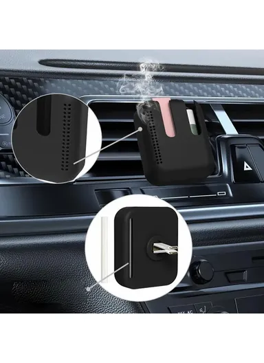 Car Air Vent Silicone Lip Balm Holder Space Saving Storage Box - Black