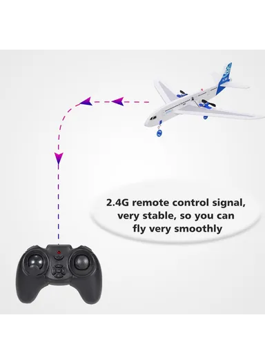 RC Airplane For Kids 2.4GHz 2CH Small Plane DIY Flight Toys For Kids Boys A380 