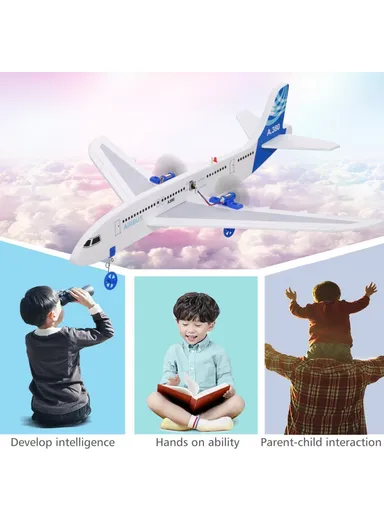 RC Airplane For Kids 2.4GHz 2CH Small Plane DIY Flight Toys For Kids Boys A380 