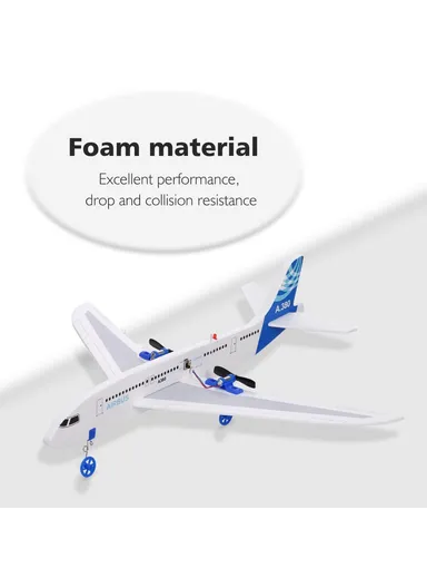 RC Airplane For Kids 2.4GHz 2CH Small Plane DIY Flight Toys For Kids Boys A380 