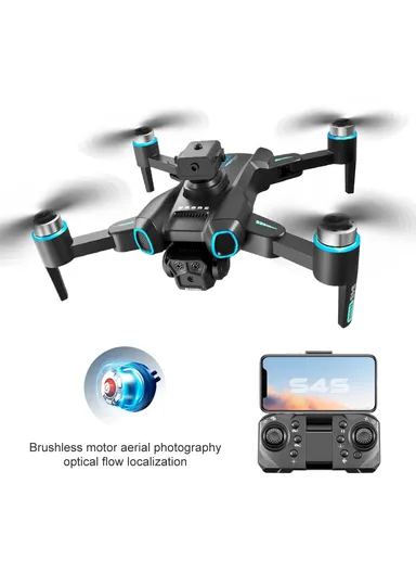 Drone with Camera with 3 Battery 720P HD FPV Camera Remote Control Toys Brushless Motor Aircraft LS-S4S 