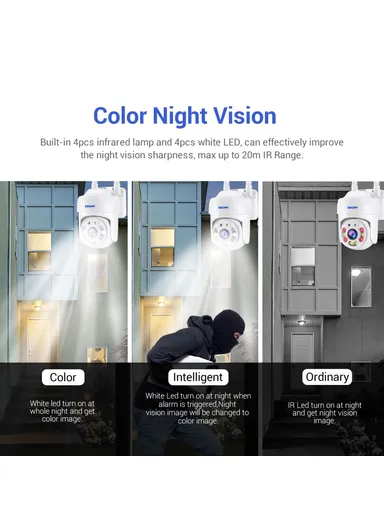 Tuya H.265 Wireless WiFi Camera 4MP Two-Way Voice Night Vision Camera with Motion Detection TY114 