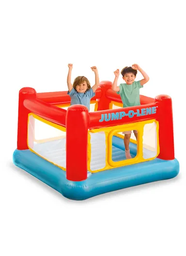 3+ Inflatable Jump-O-Lene Indoor or Outdoor Playhouse Trampoline Bounce Castle House with Crawl-Thru Door &amp; Net 48260 (L174 x W174 x H112)cm