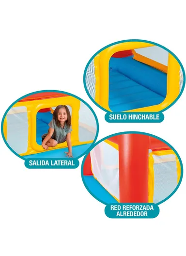 3+ Inflatable Jump-O-Lene Indoor or Outdoor Playhouse Trampoline Bounce Castle House with Crawl-Thru Door &amp; Net 48260 (L174 x W174 x H112)cm