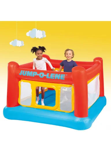 3+ Inflatable Jump-O-Lene Indoor or Outdoor Playhouse Trampoline Bounce Castle House with Crawl-Thru Door &amp; Net 48260 (L174 x W174 x H112)cm