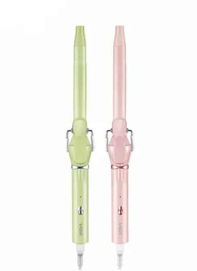 42W Professional 19mm Ceramic Electric Hair Curler With 220 C° Maximum Temperature &amp; Light Indicator V-565 - Green