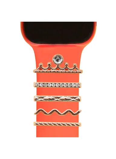 Universal Smart Watch Band Charms, Metal Decorative Charms, Loops Watch Strap Ornaments with Rhinestone (without Strap) - Style B
