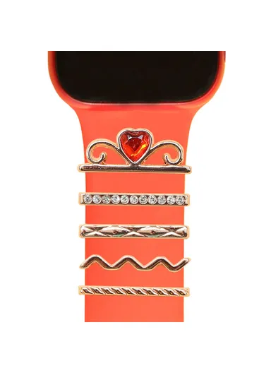 Universal Smart Watch Band Charms, Metal Decorative Charms, Loops Watch Strap Ornaments with Rhinestone (without Strap) - Style C
