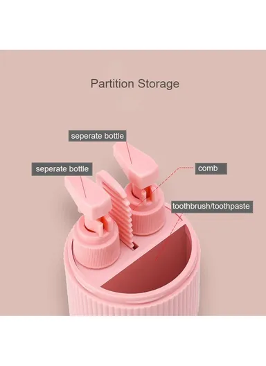 Travel Toothbrush Holder Mouthwash Cup Storage Box Set (No FDA Certificate, BPA-free) - Sapphire