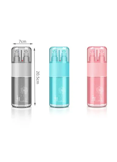 Travel Toothbrush Holder Mouthwash Cup Storage Box Set (No FDA Certificate, BPA-free) - Sapphire