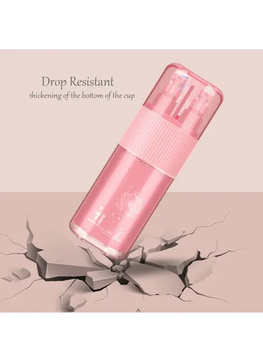 Travel Toothbrush Holder Mouthwash Cup Storage Box Set (No FDA Certificate, BPA-free) - Sapphire