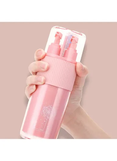 Travel Toothbrush Holder Mouthwash Cup Storage Box Set (No FDA Certificate, BPA-free) - Sapphire