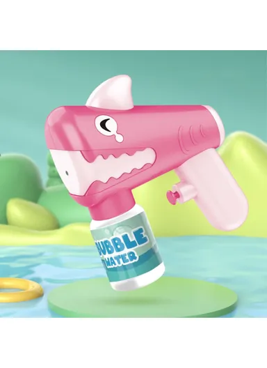 Shark Design Kids Summer Water Squirt Toy Children Outdoor Plastic Electric Water Gun Toy - Pink