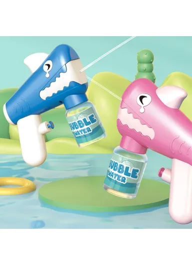 Shark Design Kids Summer Water Squirt Toy Children Outdoor Plastic Electric Water Gun Toy - Pink