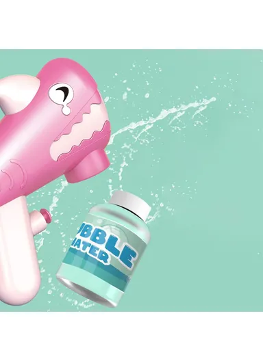 Shark Design Kids Summer Water Squirt Toy Children Outdoor Plastic Electric Water Gun Toy - Pink