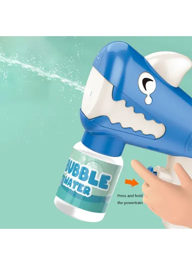 Shark Design Kids Summer Water Squirt Toy Children Outdoor Plastic Electric Water Gun Toy - Pink