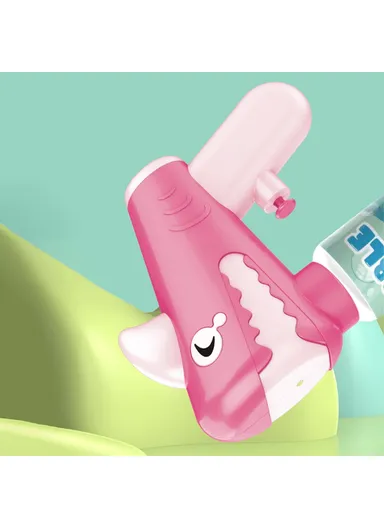 Shark Design Kids Summer Water Squirt Toy Children Outdoor Plastic Electric Water Gun Toy - Pink