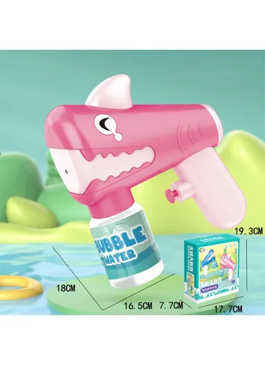 Shark Design Kids Summer Water Squirt Toy Children Outdoor Plastic Electric Water Gun Toy - Pink