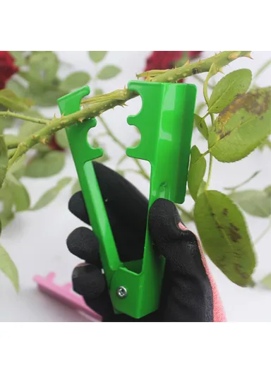 Rose Leaf Thorn Stripper Tree Pruner Iron Remover For Gardening Flower Arrangement 8002H - Red