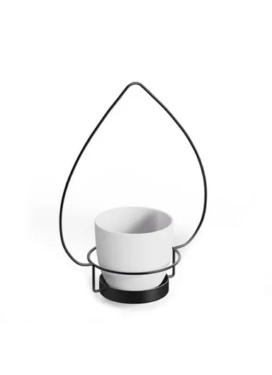 3 Set Hanging Flower Pot with Extendable Hanging Rod Garden Basket Wall-Mounted Flowerpot 001-ZJ-YXH001 - Gold