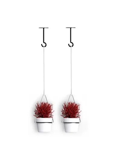 Detachable Hanging Flower Pots with Wall Hooks (2 Sets) 001-ZJY-ST2A ZJY-ST2 - Black