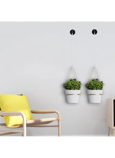Detachable Hanging Flower Pots with Wall Hooks (2 Set) 001-ZJY-ST2A ZJY-ST2 - Gold