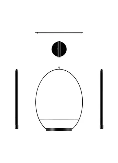 Hanging Flower Pots Wall-Mounted Planter Rod with Detachable Baskets (Set of 2) 001- Gold