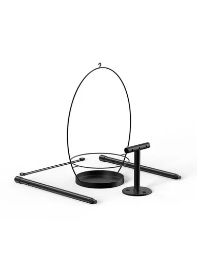 Set of 3 Hanging Plant Hangers Detachable Wall-Mounted Flower Pot Holder 001- ZJY-GT3 ZJY-GT2 - Black