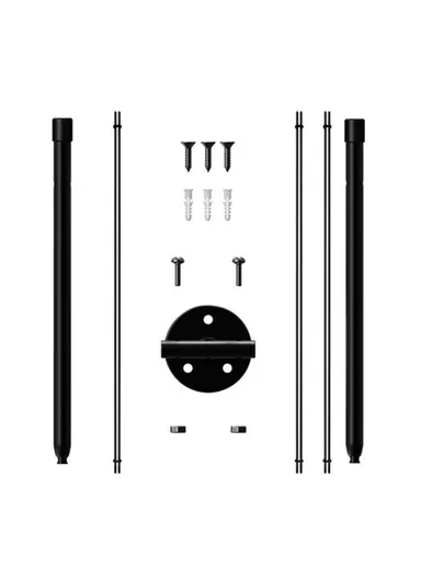 Detachable Wrought Iron Hanging Flower Pots with Plastic Baskets (Set of 3) 001-ZJY-PT3JB ZJY-PT3HB - Gold