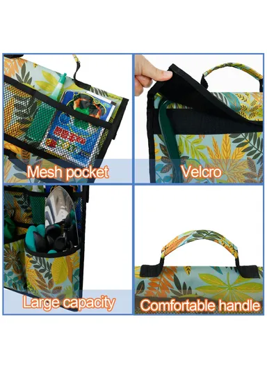 Portable Oxford Cloth Garden Kneeler Tool Bag For Knee Stool Gardening Tools Storage Pouch (L33 x W30)cm - Black