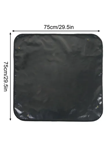 75x75cm Plant Transplanting Mat 600D PVC Oxford Cloth Waterproof Succulent Repotting Anti-dirty Mat - Flower / Grey