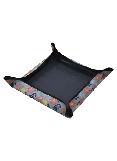 75x75cm Plant Transplanting Mat 600D PVC Oxford Cloth Waterproof Succulent Repotting Anti-dirty Mat - Flower / Grey